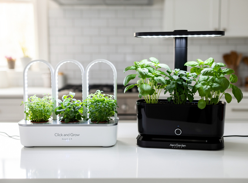Click and Grow vs AeroGarden side by side comparison