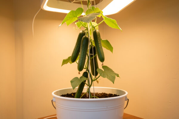 Hydroponic Cucumbers Indoors: Dutch Bucket, Trellis and My EC Targets