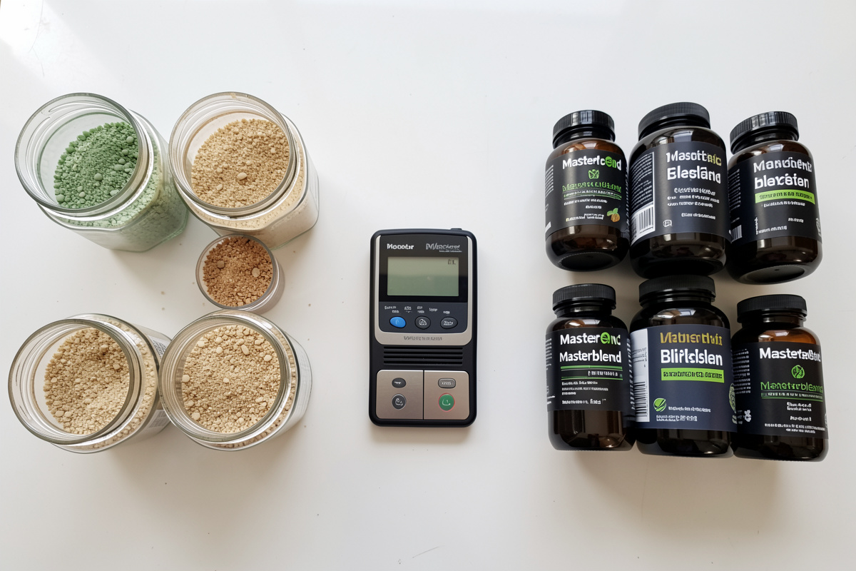 Masterblend dry salts and General Hydroponics liquid nutrients compared side by side with an EC meter and scale
