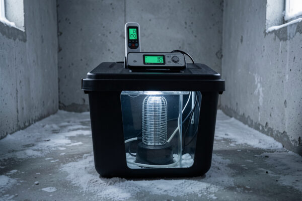 Keeping a Reservoir Warm Enough in an Unheated Room